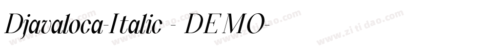 Djavaloca-Italic - DEMO字体转换